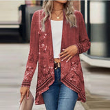 Chic Vintage Print Cardigan