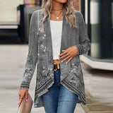 Chic Vintage Print Cardigan