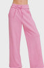 Zenana Fleece Exposed Seam Wide Leg Sweatpants