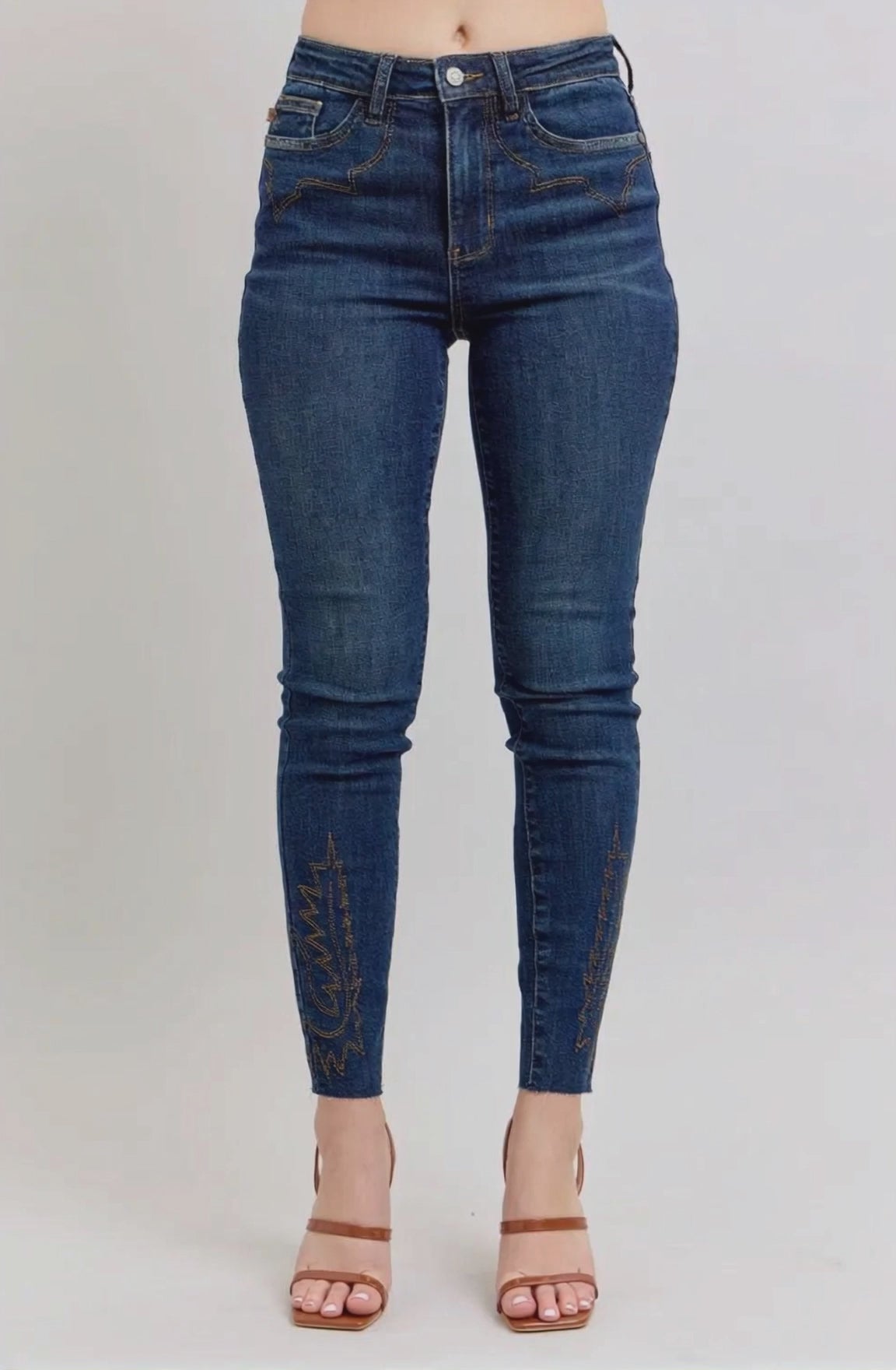 Judy Blue Full Size Embroidered High Rise Skinny Jeans Plus Size