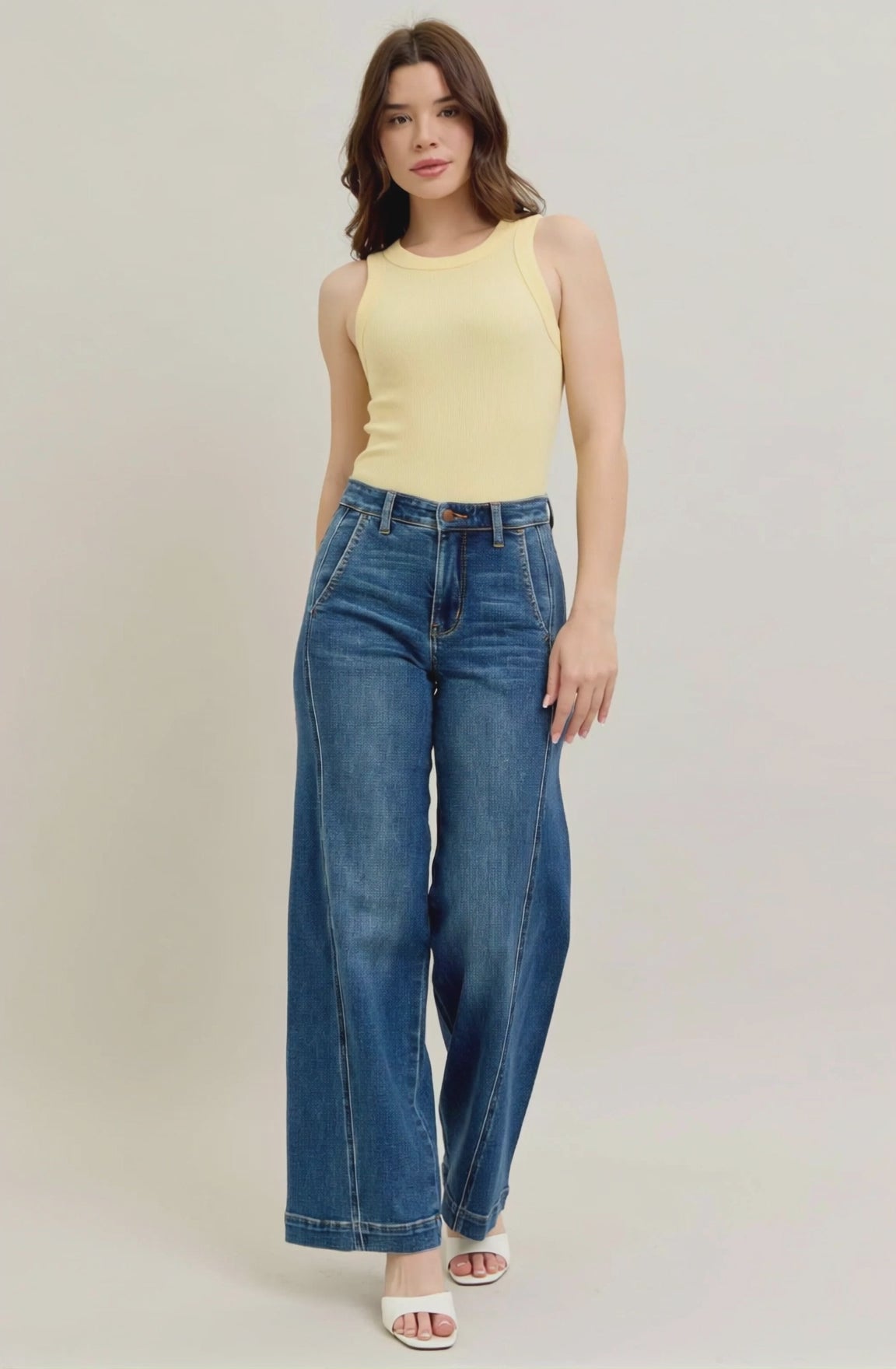 Judy Blue Full Size High Waist Wide Leg Jeans Plus Size