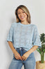 Mandy Ribbed Trim Round Neck Knit Top
