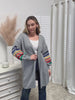 Angel Wings Multicolored Stripe Open Front Longline Cardigan