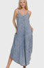 Zenana Lyocell Acid-Washed Jumpsuit